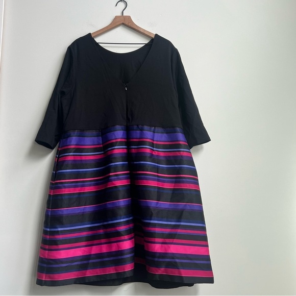 ModCloth Hutch Twofer Pink Purple Striped Sheath Party Dress pockets - Picture 7 of 15